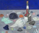 Guido Peyron, Natura morta con conchiglie e bottiglia