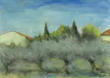 Gli ulivi by Ottone Rosai, 1945, offered Dec 2018