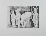 Le cocu posant pour une photographie devant des spectateurs by Pablo Picasso, 1966, Cachet della firma in basso a destra; tiratura in basso a sinistra. Bibliografia: G. Bloch Picasso Vol. II n°, offered Dec 2018