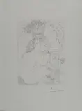 Sculpteur avec son modele, sa sculpture et un bol d’anemones by Pablo Picasso, 1933, offered Dec 2018