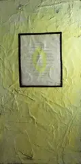 Gianni Dessì, Del dire del fare, 2000, Sul verso: firma