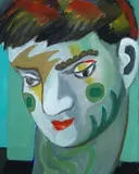 Sandro Chia, Senza titolo, mixed media on cardboard