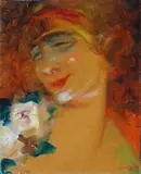 Canzonettista by Corrado Michelozzi, 1924, Sigla in basso a sinistra. Sul verso: firma, offered Dec 2018
