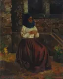 Gian Rito Baccarini, Donna seduta con costume tradizionale