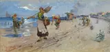 Giuseppe Vizzotto Alberti, Pescatrici sulla spiaggia, 1894