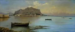Marina con monte Pellegrino by Mario Mirabella, offered Dec 2018