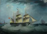 Giovanni Servitelli, Veliero nel Golfo di Napoli, 1852