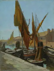 Barche a Chioggia by Augusto Bastianini, offered Dec 2018