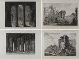 Lotto composto da quattro stampe tratte dalle "Vedute di Roma disegnate ed incise da Giambattista Piranesi Architetto Veneziano". by Francesco Piranesi, V ed uta degli avanzi di due Triclini che appartenevano alla Casa aurea di Nerone, offered Dec 2018