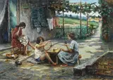 Alessandro Monsagrati, In cortile