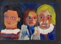 Bambini by Beppe Serafini, oil on paper, offered Oct 2018