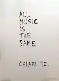 Giuseppe Chiari, All music is the same, 1972, Tre serigrafie