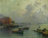 Nicolas De Corsi, Napoli, barche con pescatori nel golfo