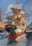 Barcone in porto by Carlo Domenici, offered Oct 2018