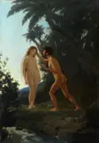 Antonio Puccinelli, Adamo ed Eva, 1878, oil on canvas