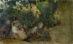 Donna e bambini by Cesare Ciani, offered Oct 2018