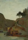 Paesaggio collinare by Vincenzo Cabianca, Siglato in basso a destra: "V.C.". Sul retro: timbro Eredi Cabianca., offered Oct 2018