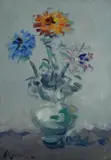 Tre fiori in vaso by Enzo Pregno, offered Oct 2018