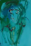 Ernesto Treccani, Figura in blu