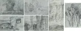 Sei bozzetti by Folco Chiti Batelli, pencil on paper, offered Oct 2018