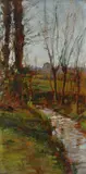 Luigi de Paoli, Paesaggio, oil on panel