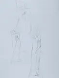 Antonio Manzi, Studio per scultura, pencil on paper