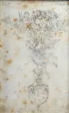 Amadio Vignali, Il trionfo delle arti, 1887, pencil on paper