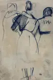 Arturo Checchi, Tre figure di spalle, pencil on paper