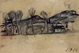 Arturo Checchi, Paesaggio, 1916