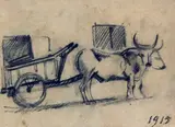 Arturo Checchi, Carro con buoi