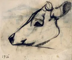 Testa di mucca by Arturo Checchi, 1916, offered Sep 2018