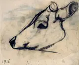 Testa di mucca by Arturo Checchi, 1916, offered Sep 2018