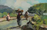 Strada con contadini by Carlo Domenici, offered Sep 2018