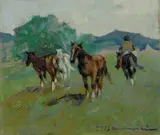 Buttero e cavalli by Carlo Domenici, offered Sep 2018