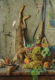 Giovanni Sandrucci, Natura morta con lepre e frutta