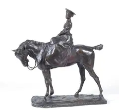 Figura a cavallo by Paolo Troubetzkoy, Timbro illeggibile della fonderia alla base., offered Sep 2018