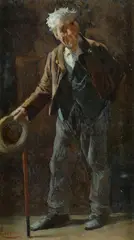Vecchio by Pompeo Massani, oil on cardboard, offered Sep 2018