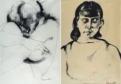 Figure by Fernando Farulli, Coppia di disegni firmati., offered Jul 2018