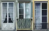 Lorenzo Giandotti, Tre finestre, mixed media on cardboard