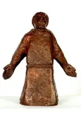 Venturino Venturi, San Francesco in preghiera, scultura in bronze