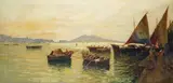 Fausto Pratella, Napoli, pescatori e barche nel golfo