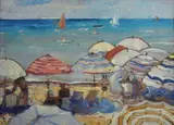 Bernardino Palazzi, Spiaggia a Viareggio, 1934