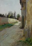 Viottolo di paese by Adolfo Tommasi, 1885, offered Jul 2018