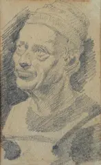 Studio di busto by Amadio Vignali, 1887, pencil on paper, offered Jul 2018