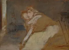 Madre e figlia (studio) by Egisto Ferroni, offered Jul 2018