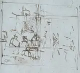 Figure all'aperto (fronte); Ritratto (retro) by Pietro Annigoni, Sigla in basso a sinistra, offered Jul 2018