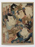 Shunkosai Hokushu, Attori del teatro Kabuki, Xilografia