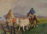 Buoi al pascolo by Carlo Domenici, offered Jun 2018