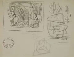 Atanasio Soldati, Composizione, In basso a sinistra: timbro. Opere inventariate di Atanasio Soldati con num.
