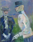 Passeggiata con Von Stroheim by Mino Maccari, offered Jun 2018
